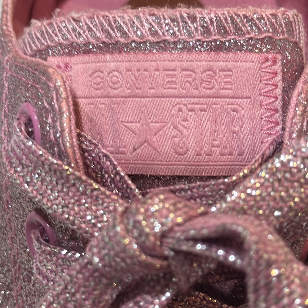 Converse Chuck Taylor All Star Low Pink Glitter Size 8 sneakers new - Picture 12 of 14
